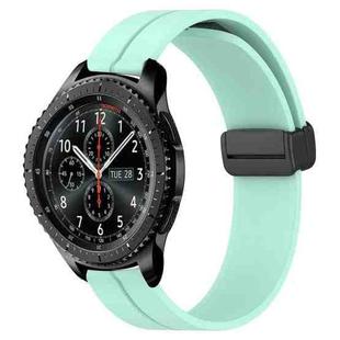 For Samsung Gear S3 Frontier 22mm Solid Color Magnetic Clasp Silicone Watch Band(Teal)
