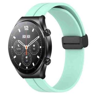 For Xiaomi MI Watch S1 22mm Solid Color Magnetic Clasp Silicone Watch Band(Teal)