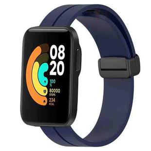For Xiaomi MI Watch Sport 22mm Solid Color Magnetic Clasp Silicone Watch Band(Midnight Blue)