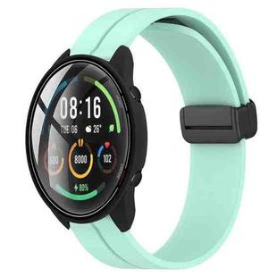 For Xiaomi MI Watch Color 22mm Solid Color Magnetic Clasp Silicone Watch Band(Teal)