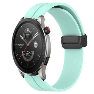 For Amazfit GTR 4 22mm Solid Color Magnetic Clasp Silicone Watch Band(Teal)