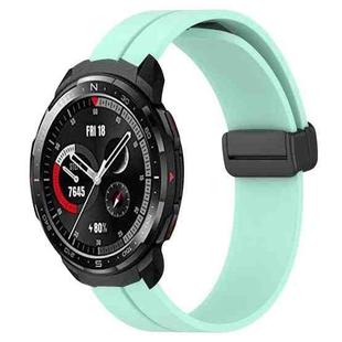 For Honor Watch GS Pro 22mm Solid Color Magnetic Clasp Silicone Watch Band(Teal)