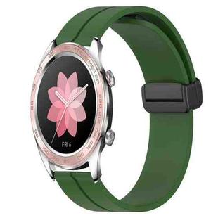 For Honor Watch Dream 22mm Solid Color Magnetic Clasp Silicone Watch Band(Army Green)