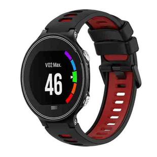 For Garmin Forerunner 630 Two-Color Silicone Watch Band(Black+Red)