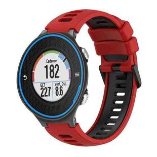 For Garmin Forerunner 620 Two-Color Silicone Watch Band(Red+Black)