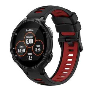 For Garmin Forerunner 735 / 735XT Two-Color Silicone Watch Band(Black+Red)