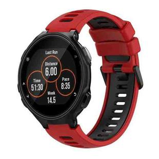 For Garmin Forerunner 735 / 735XT Two-Color Silicone Watch Band(Red+Black)