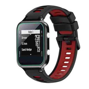 For Garmin Approach S20 Two-Color Silicone Watch Band(Black+Red)