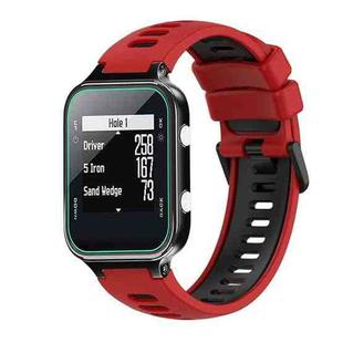 For Garmin Approach S20 Two-Color Silicone Watch Band(Red+Black)