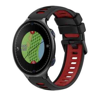 For Garmin Approach S5 Two-Color Silicone Watch Band(Black+Red)