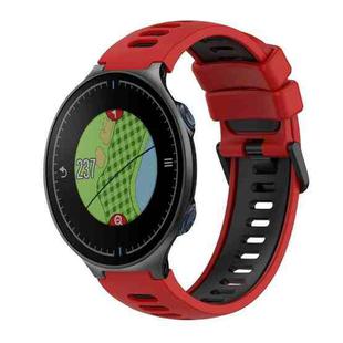 For Garmin Approach S5 Two-Color Silicone Watch Band(Red+Black)