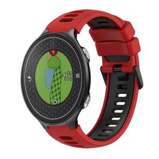 For Garmin Approach S6 Two-Color Silicone Watch Band(Red+Black)