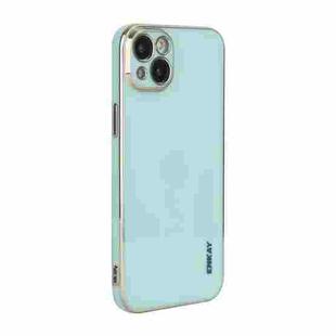 For iPhone 14 ENKAY Hat-Prince Precise Hole Electroplated TPU Shockproof Phone Case(Green)