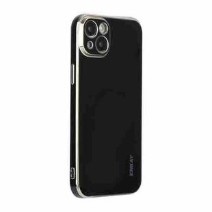 For iPhone 14 Plus ENKAY Hat-Prince Precise Hole Electroplated TPU Shockproof Phone Case(Black)