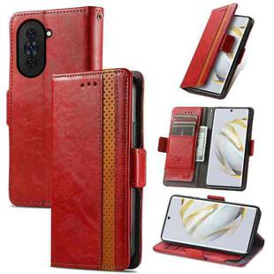 For Huawei  Nova 10 CaseNeoSplicing Dual Magnetic Buckle Leather Phone Case(Red)