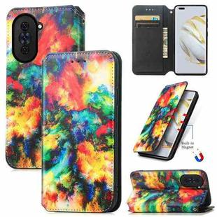 For Huawei Nova 10 Pro CaseNeo Colorful Magnetic Leather Phone Case(Colorful Cloud)