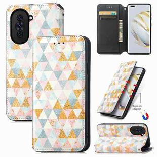 For Huawei Nova 10 Pro CaseNeo Colorful Magnetic Leather Phone Case(Rhombus)