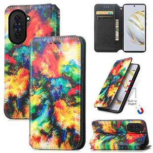 For Huawei Nova 10 CaseNeo Colorful Magnetic Leather Phone Case(Colorful Cloud)