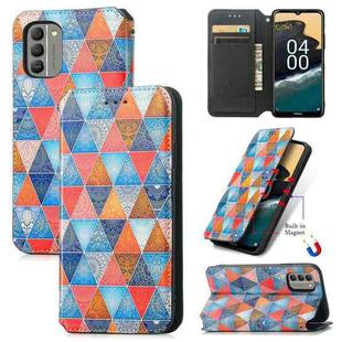 For Nokia G400 CaseNeo Colorful Magnetic Leather Phone Case(Rhombus Mandala)