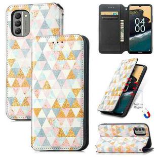 For Nokia G400 CaseNeo Colorful Magnetic Leather Phone Case(Rhombus)