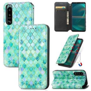 For Sony Xperia 5 Ⅳ CaseNeo Colorful Magnetic Leather Phone Case(Emerald)