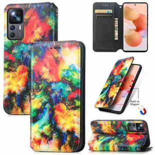 For Xiaomi 12T / 12T Pro / Redmi K50 Ultra CaseNeo Colorful Magnetic Leather Phone Case(Colorful Cloud)