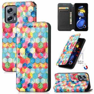 For  Xiaomi Redmi Note 11T CaseNeo Colorful Magnetic Leather Phone Case(Magic Space)