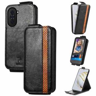 For Huawei Nova 10 Zipper Wallet Vertical Flip Leather Phone Case(Black)