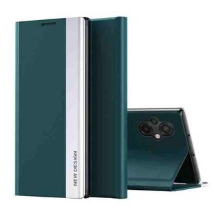 For Xiaomi Poco M5 Side Electroplated Magnetic Leather Phone Case(Green)