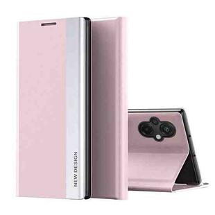 For Xiaomi Poco M5 Side Electroplated Magnetic Leather Phone Case(Pink)