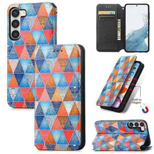 For Samsung Galaxy S23+ 5G CaseNeo Colorful Magnetic Leather Phone Case(Rhombus Mandala)