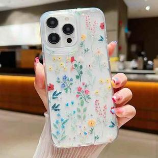 For iPhone 13 Pro Max Fresh Small Floral Epoxy TPU Phone Case(D04)