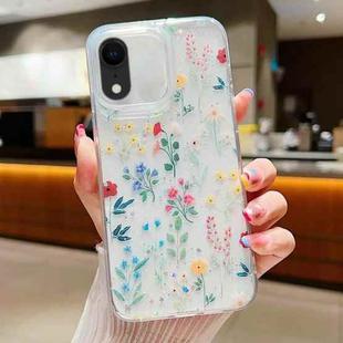 For iPhone XR Fresh Small Floral Epoxy TPU Phone Case(D04 Colorful Floral)