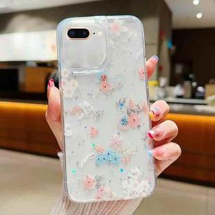 For iPhone 7 Plus / 8 Plus Fresh Small Floral Phone Case  Drop Glue Protective Cover(D01 Beautiful Bouquet)