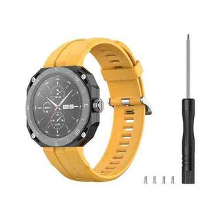 For Huawei Watch GT Cyber Silicone Sports Watch Band(Yellow)