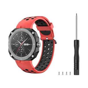 For Huawei Watch GT Cyber Two-Color Breathable Watch Band(Red+Black)