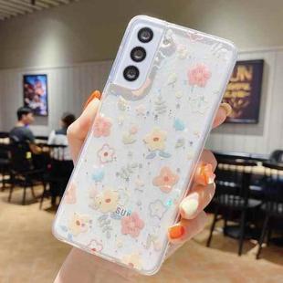 For Samsung Galaxy S22 Utra 5G Fresh Small Floral Epoxy TPU Phone Case(Hand-painted Flowers 2)