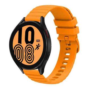 For Samsung Galaxy Watch 46mm 22mm Wavy Dot Pattern Solid Color Silicone Watch Band(Yellow)