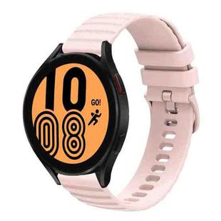 For Samsung Galaxy Watch 46mm 22mm Wavy Dot Pattern Solid Color Silicone Watch Band(Pink)
