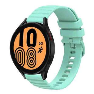 For Samsung Galaxy Watch 46mm 22mm Wavy Dot Pattern Solid Color Silicone Watch Band(Teal)