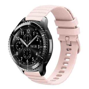 For Samsung Gear S3 Classic 22mm Wavy Dot Pattern Solid Color Silicone Watch Band(Pink)