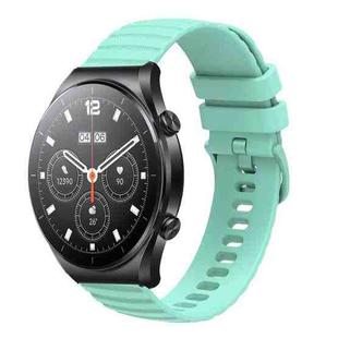 For Xiaomi MI Watch S1 Pro 22mm Wavy Dot Pattern Solid Color Silicone Watch Band(Teal)
