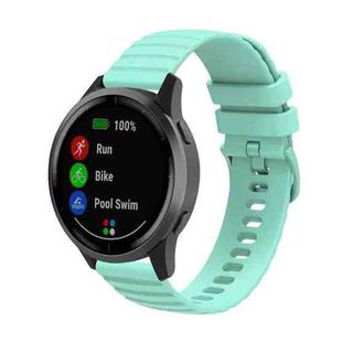 For Xiaomi MI Watch Color 22mm Wavy Dot Pattern Solid Color Silicone Watch Band(Teal)