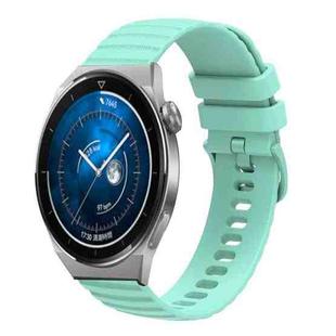 For Huawei Watch GT3 Pro 46mm 22mm Wavy Dot Pattern Solid Color Silicone Watch Band(Teal)