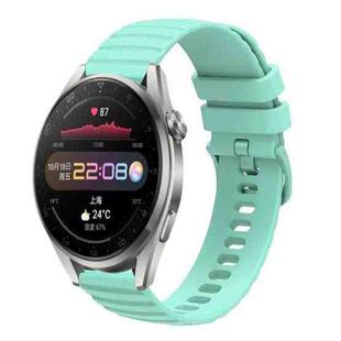 For Huawei Watch 3 Pro 22mm Wavy Dot Pattern Solid Color Silicone Watch Band(Teal)