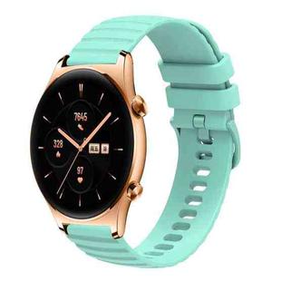 For Honor Watch GS 3 22mm Wavy Dot Pattern Solid Color Silicone Watch Band(Teal)