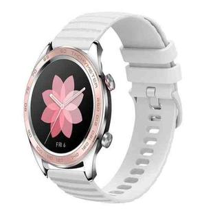 For Honor Watch Dream 22mm Wavy Dot Pattern Solid Color Silicone Watch Band(White)