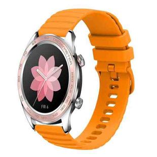 For Honor Watch Dream 22mm Wavy Dot Pattern Solid Color Silicone Watch Band(Yellow)