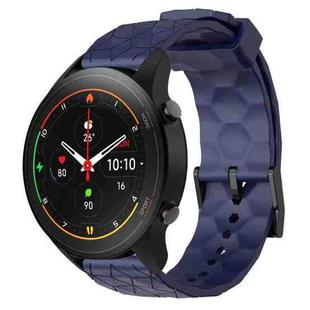 For Xiaomi MI Watch S1 Pro 22mm Football Pattern Solid Color Silicone Watch Band(Navy Blue)