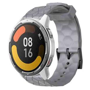For Xiaomi MI Watch Color 2 22mm Football Pattern Solid Color Silicone Watch Band(Grey)